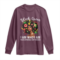 Proud African American Melanin Black Afro Girl Long Sleeve Shirt Black Queen I Am Who I Am Your Approval Isn't Needed