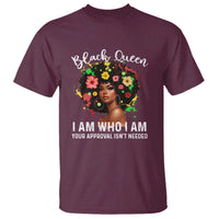 Proud African American Melanin Black Afro Girl T Shirt Black Queen I Am Who I Am Your Approval Isn't Needed