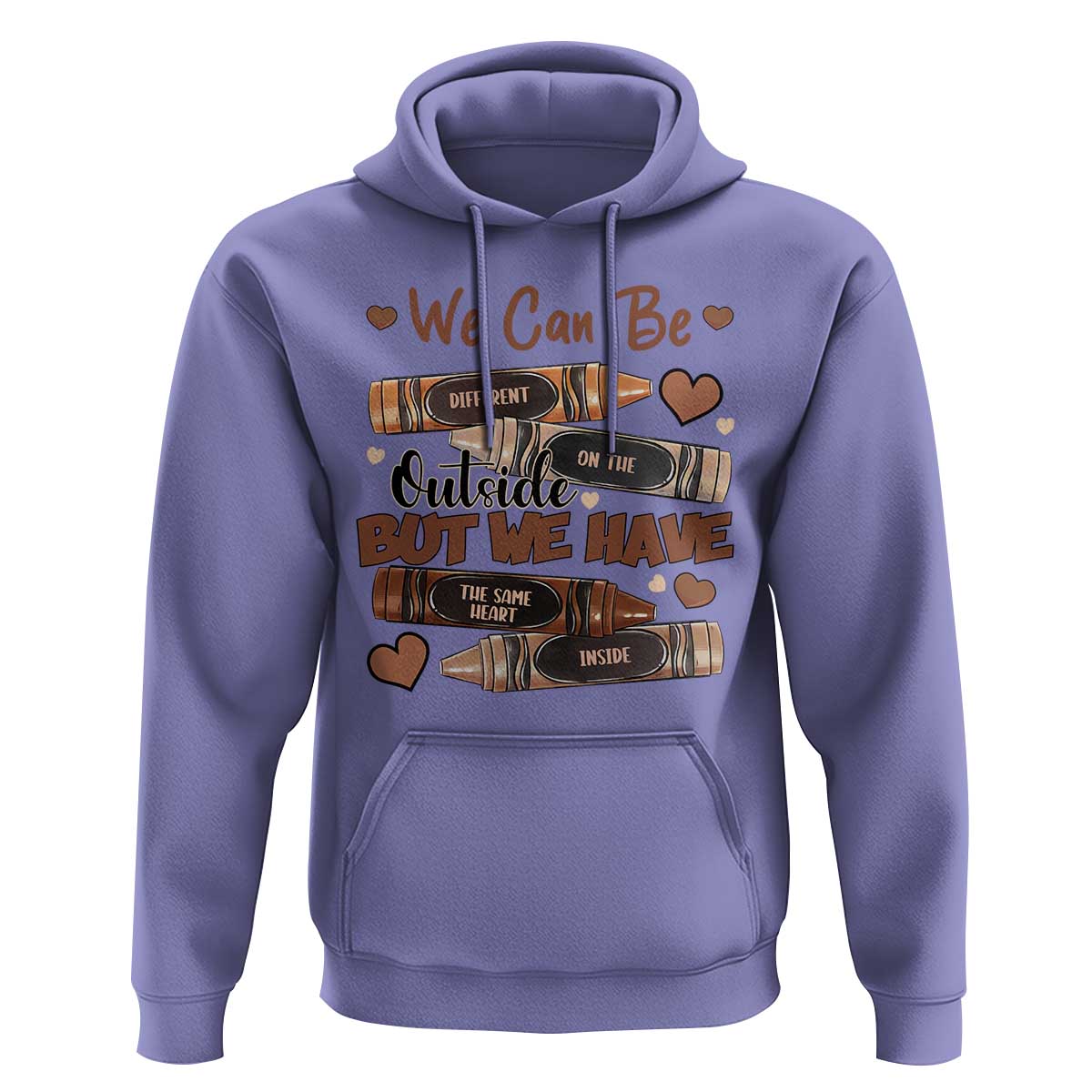 African American Teacher Hoodie We Can Be Different On The Outside But We Have The Same Heart Inside Melanin Crayons