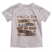 African American Teacher Toddler T Shirt We Can Be Different On The Outside But We Have The Same Heart Inside Melanin Crayons
