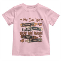 African American Teacher Toddler T Shirt We Can Be Different On The Outside But We Have The Same Heart Inside Melanin Crayons