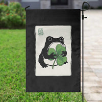 Funny Grumpy Frog Japanese St Patricks Day Garden Flag