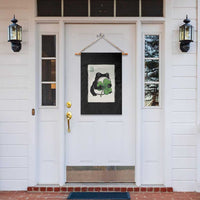 Funny Grumpy Frog Japanese St Patricks Day Garden Flag