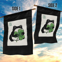 Funny Grumpy Frog Japanese St Patricks Day Garden Flag