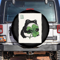 Funny Grumpy Frog Japanese St Patricks Day Spare Tire Cover