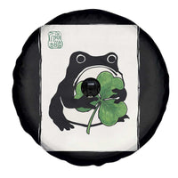 Funny Grumpy Frog Japanese St Patricks Day Spare Tire Cover