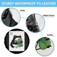 Funny Grumpy Frog Japanese St Patricks Day Spare Tire Cover