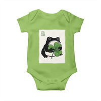 Funny Grumpy Frog Japanese St Patricks Day Baby Onesie