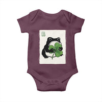 Funny Grumpy Frog Japanese St Patricks Day Baby Onesie