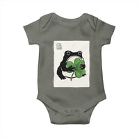 Funny Grumpy Frog Japanese St Patricks Day Baby Onesie