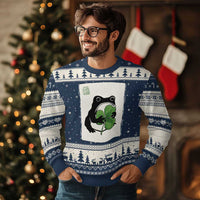Funny Grumpy Frog Japanese St Patricks Day Ugly Christmas Sweater