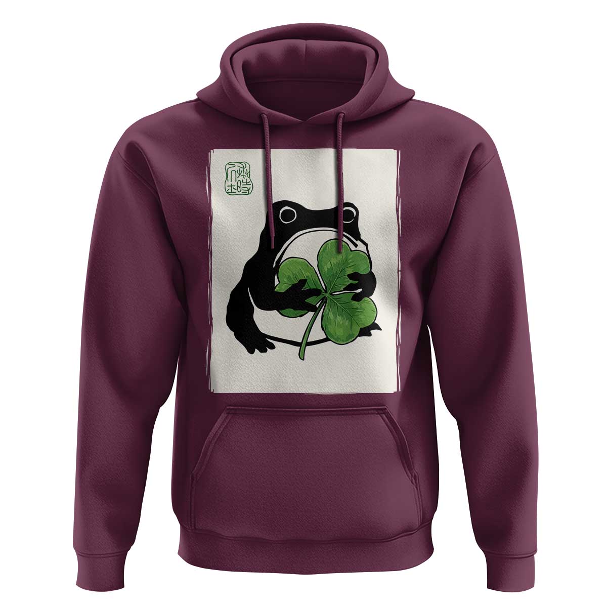 Funny Grumpy Frog Japanese St Patricks Day Hoodie