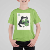 Funny Grumpy Frog Japanese St Patricks Day T Shirt For Kid