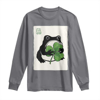 Funny Grumpy Frog Japanese St Patricks Day Long Sleeve Shirt