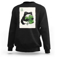 Funny Grumpy Frog Japanese St Patricks Day Sweatshirt