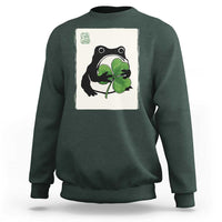 Funny Grumpy Frog Japanese St Patricks Day Sweatshirt
