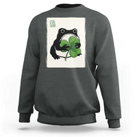 Funny Grumpy Frog Japanese St Patricks Day Sweatshirt