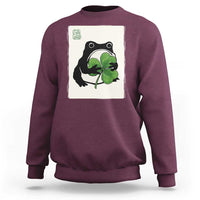 Funny Grumpy Frog Japanese St Patricks Day Sweatshirt