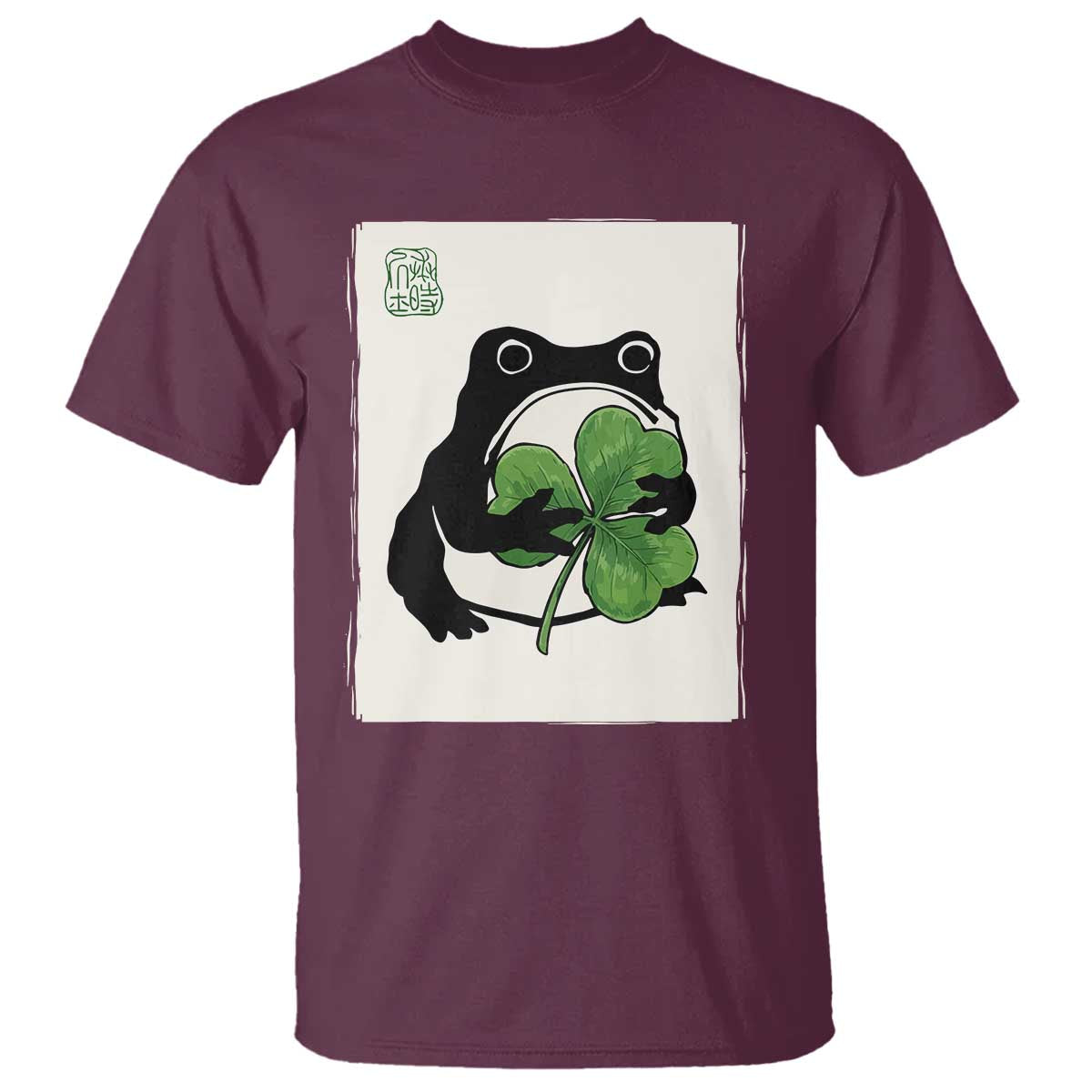 Funny Grumpy Frog Japanese St Patricks Day T Shirt