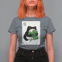 Funny Grumpy Frog Japanese St Patricks Day T Shirt For Women