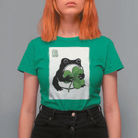 Funny Grumpy Frog Japanese St Patricks Day T Shirt For Women