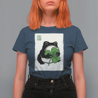 Funny Grumpy Frog Japanese St Patricks Day T Shirt For Women