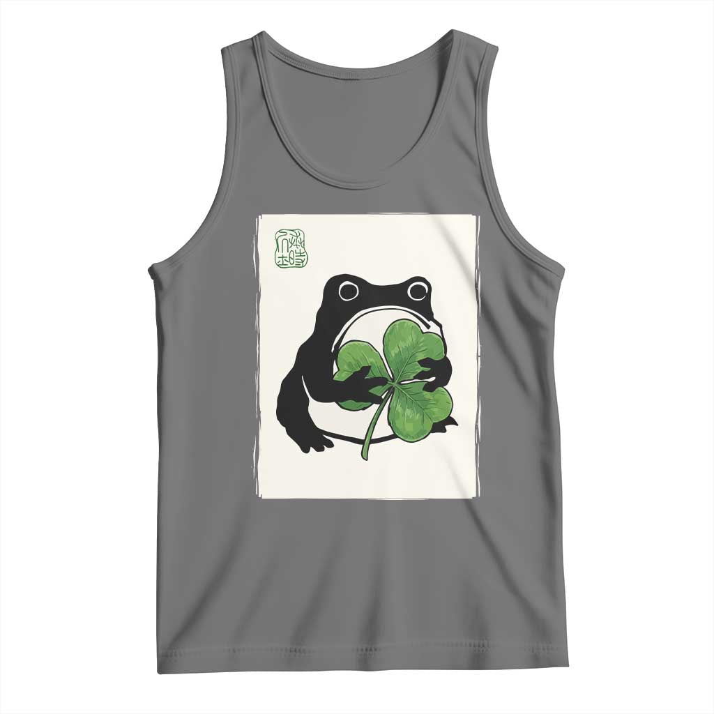 Funny Grumpy Frog Japanese St Patricks Day Tank Top