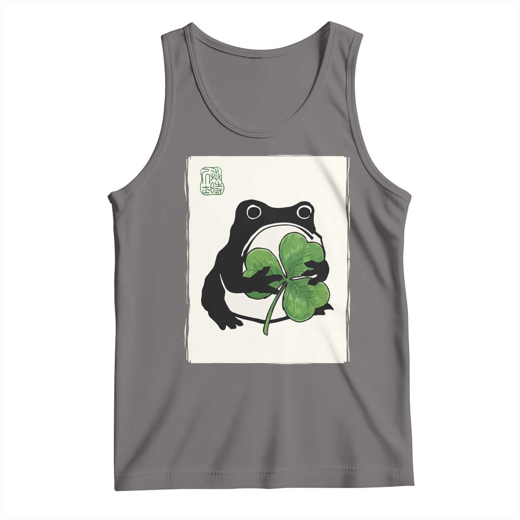Funny Grumpy Frog Japanese St Patricks Day Tank Top