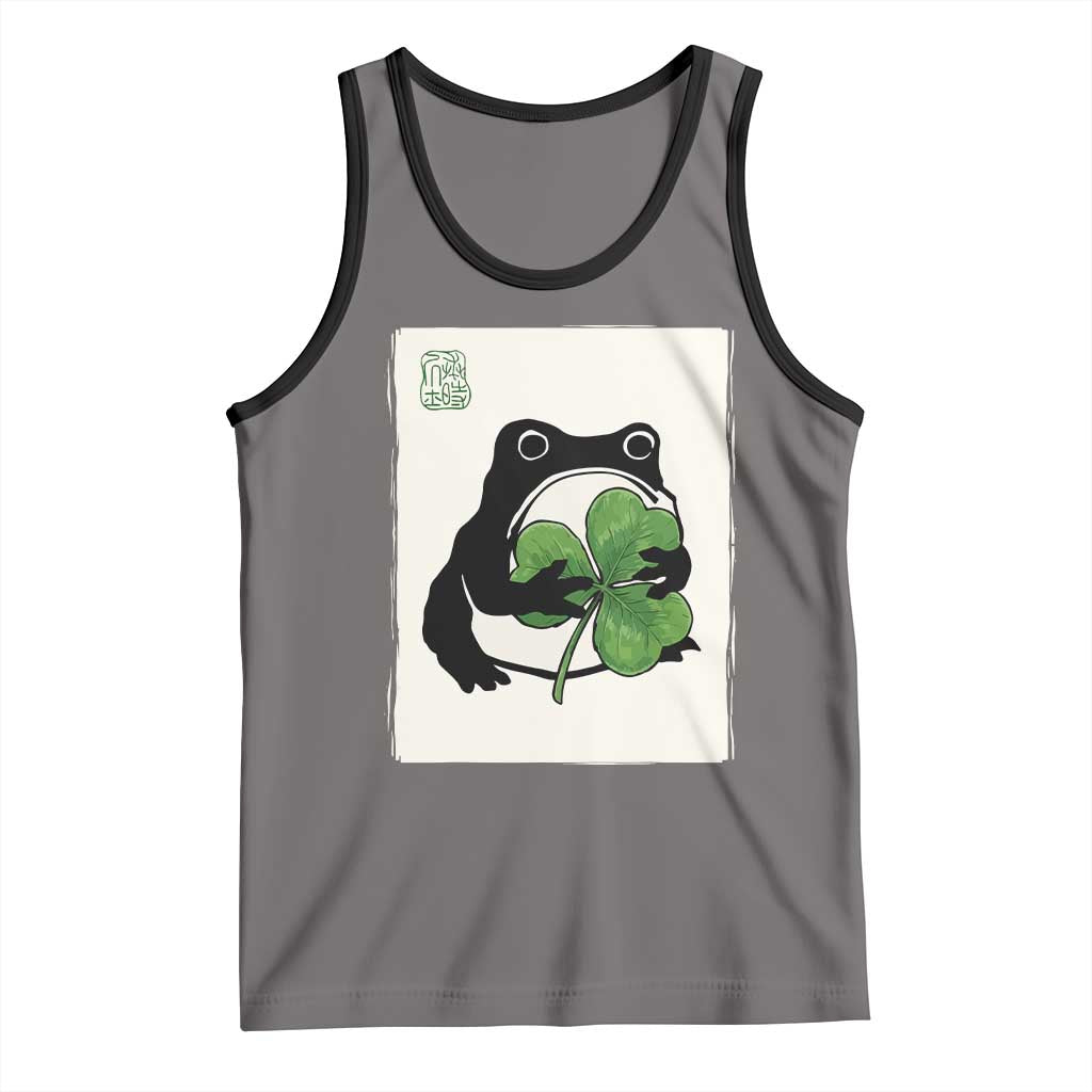 Funny Grumpy Frog Japanese St Patricks Day Tank Top