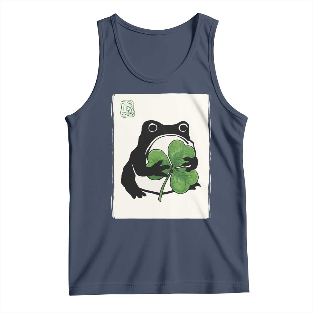 Funny Grumpy Frog Japanese St Patricks Day Tank Top