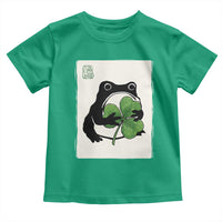 Funny Grumpy Frog Japanese St Patricks Day Toddler T Shirt