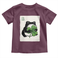 Funny Grumpy Frog Japanese St Patricks Day Toddler T Shirt