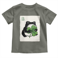 Funny Grumpy Frog Japanese St Patricks Day Toddler T Shirt