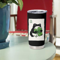 Funny Grumpy Frog Japanese St Patricks Day Tumbler Cup