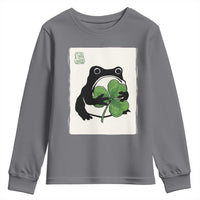 Funny Grumpy Frog Japanese St Patricks Day Youth Sweatshirt
