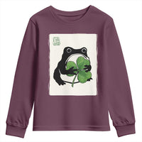 Funny Grumpy Frog Japanese St Patricks Day Youth Sweatshirt