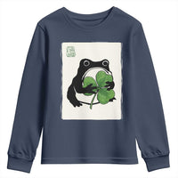 Funny Grumpy Frog Japanese St Patricks Day Youth Sweatshirt