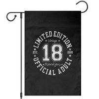 Funny 18th Birthday Garden Flag Est 2008 Limited Edition Official Adult