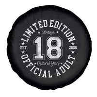 Funny 18th Birthday Spare Tire Cover Est 2008 Limited Edition Official Adult
