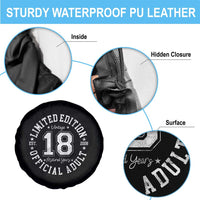 Funny 18th Birthday Spare Tire Cover Est 2008 Limited Edition Official Adult