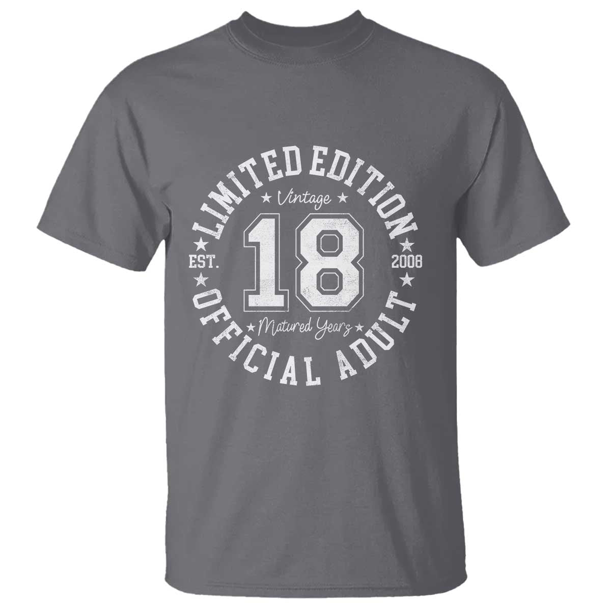 Funny 18th Birthday T Shirt Est 2008 Limited Edition Official Adult