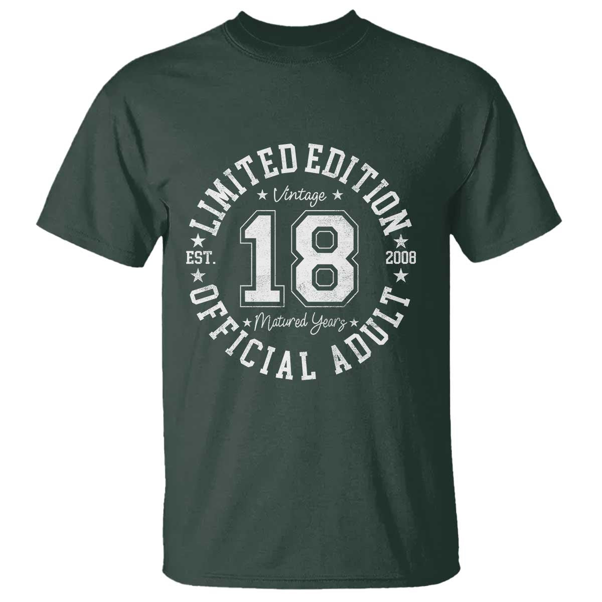 Funny 18th Birthday T Shirt Est 2008 Limited Edition Official Adult