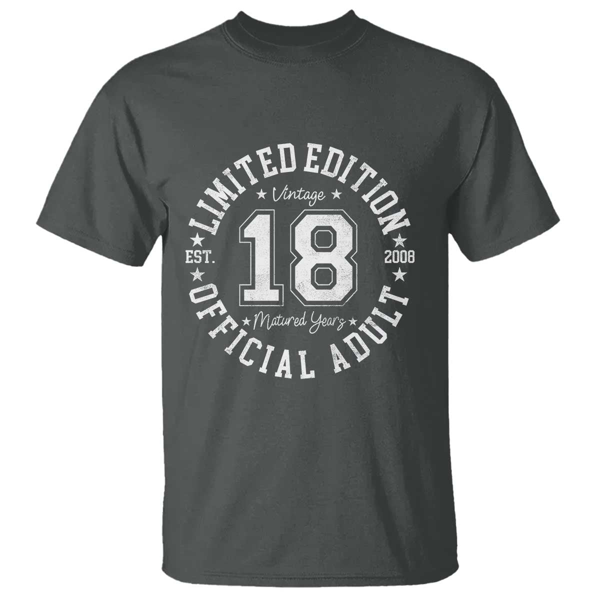 Funny 18th Birthday T Shirt Est 2008 Limited Edition Official Adult
