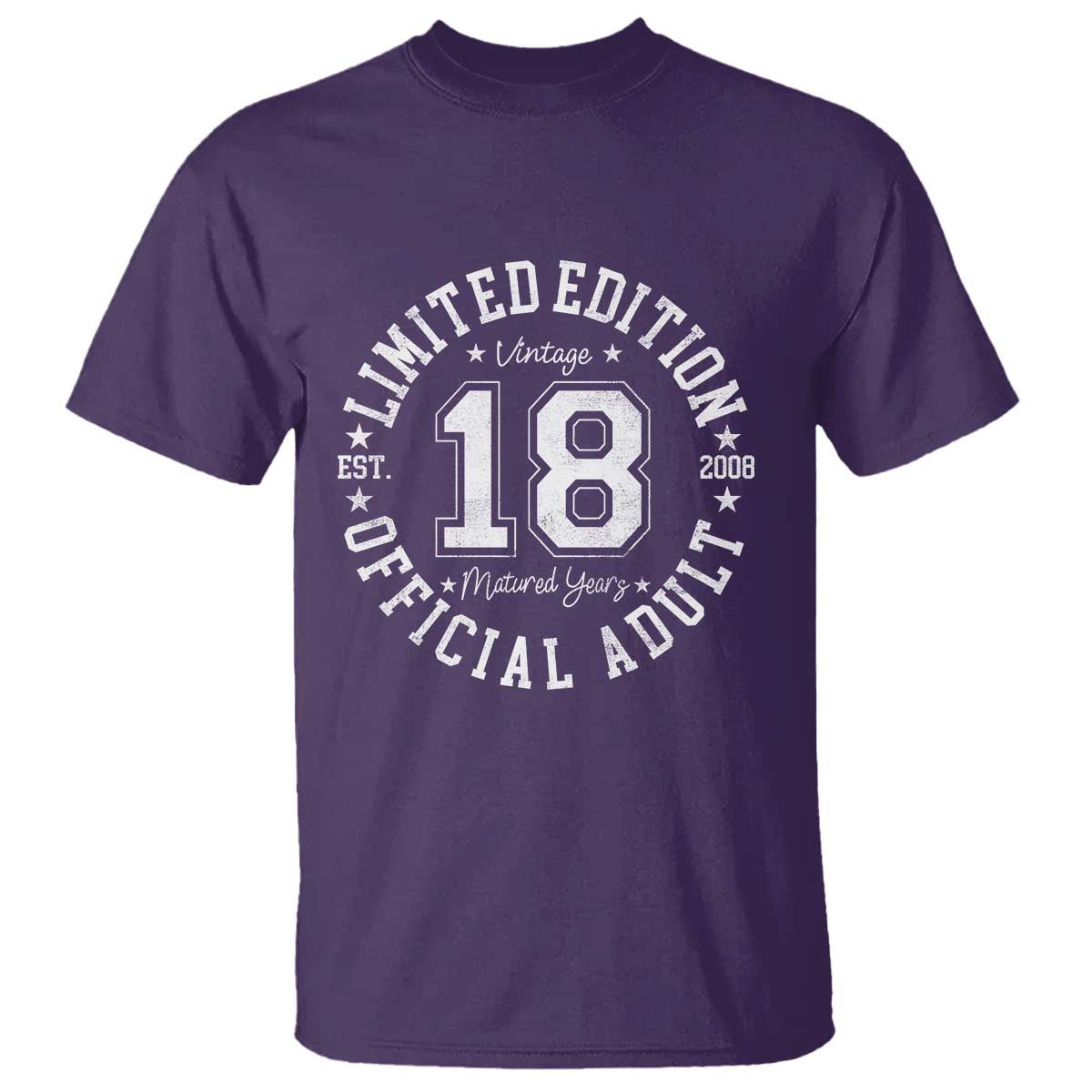 Funny 18th Birthday T Shirt Est 2008 Limited Edition Official Adult