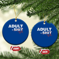 Funny Adultish 18th Birthday Ceramic Ornament Adult Shit 18 Years Old Joke