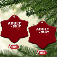 Funny Adultish 18th Birthday Ceramic Ornament Adult Shit 18 Years Old Joke