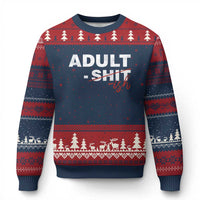 Funny Adultish 18th Birthday Ugly Christmas Sweater Adult Shit 18 Years Old Joke