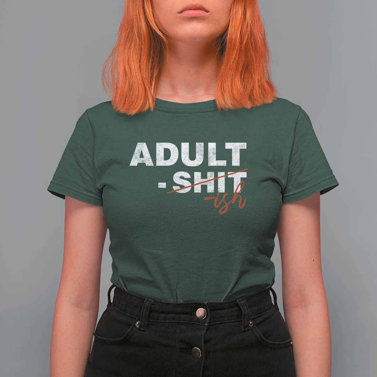 Funny Adultish 18th Birthday T Shirt For Women Adult Shit 18 Years Old Joke