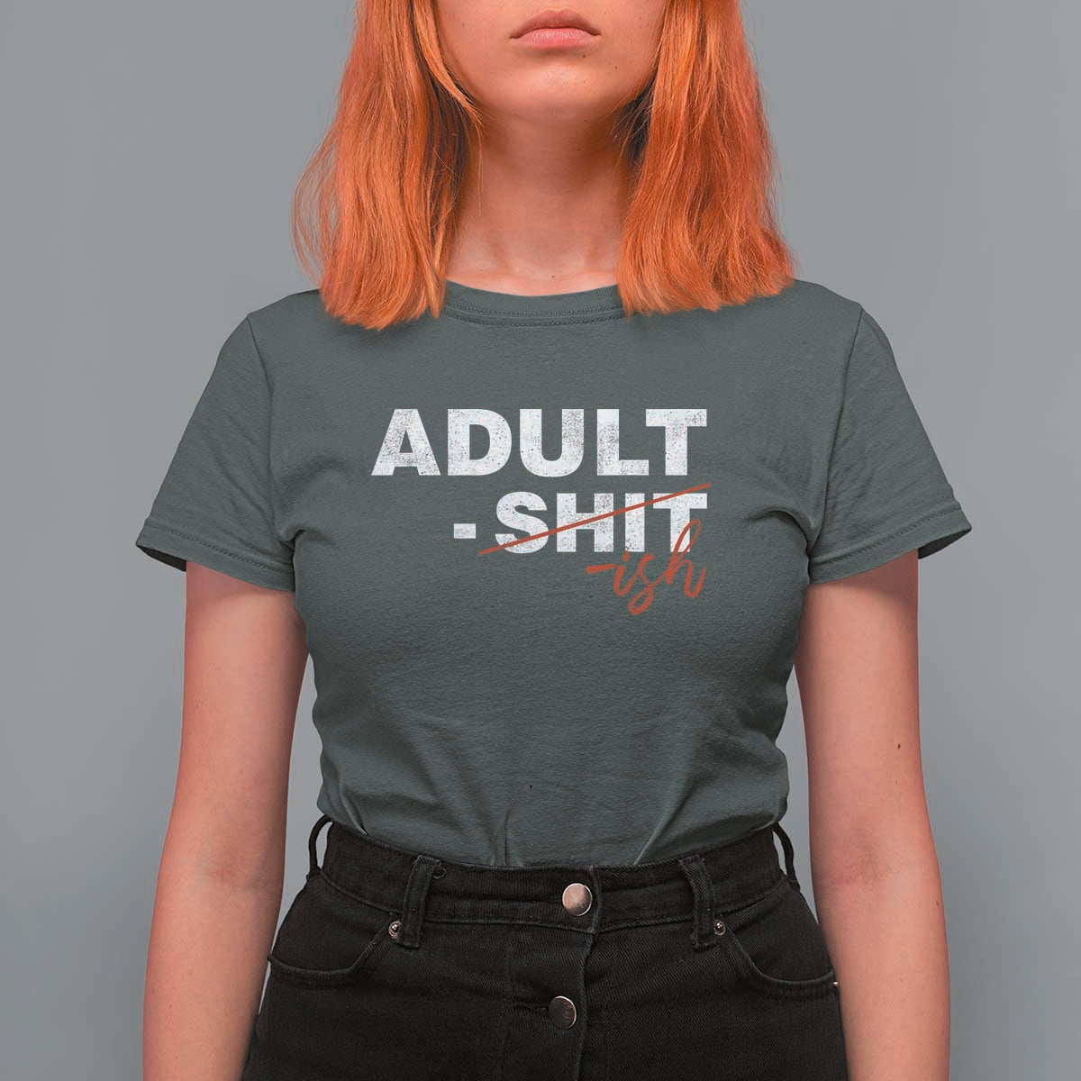Funny Adultish 18th Birthday T Shirt For Women Adult Shit 18 Years Old Joke