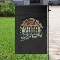 Funny 18th Birthday Garden Flag 18 Years Old Gifts Vintage 2008 Limited Edition